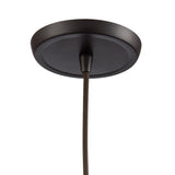 Hand Formed Glass 6'' Wide 1-Light Mini Pendant - Oil Rubbed Bronze 10671/1 Elk Lighting