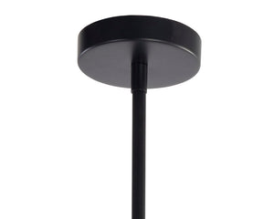 Sunpan Hewitt Six Arm Iron Candelabra Chandelier in Black and Brass for Dining Foyer 106793