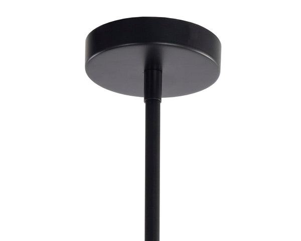 Sunpan Hewitt Six Arm Iron Candelabra Chandelier in Black and Brass for Dining Foyer 106793