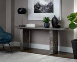 Rebel Console Table - Grey Marble / Charcoal Grey 106828 Sunpan