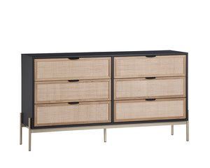 Avida Dresser - Gold - Black/Natural 106837 Sunpan