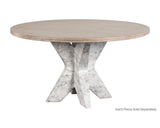 Cypher Dining Table Base - Marble Look - White 106861 Sunpan