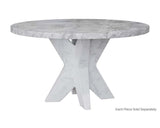 Cypher Dining Table Base - Marble Look - White 106861 Sunpan