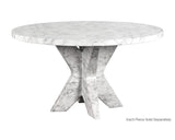 Cypher Dining Table Top - Marble Look - White - 55" 106863 Sunpan