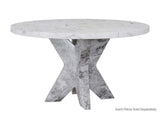 Cypher Dining Table Top - Marble Look - White - 55" 106863 Sunpan