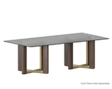 Rejane Dining Table Base - Gold - Raw Umber 106874 Sunpan