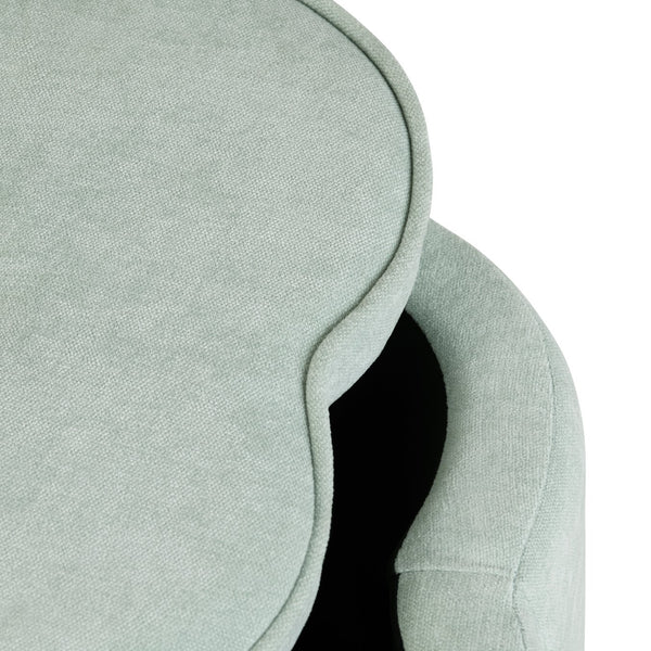 Crestview Collection Modern Seafoam Chenille Ottoman With Hidden Storage And Floral Design For Stylish Living Spaces Green Solid Wood Evfzr4341lblu