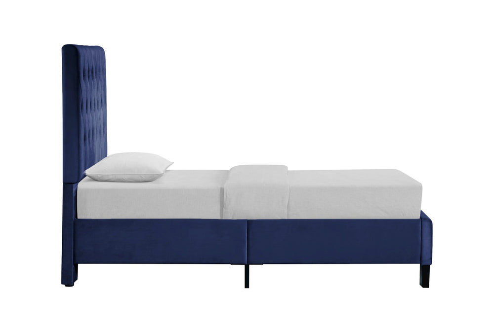 English Elm Wallace & Bay - Blue Twin Upholstered Bed - Elegant Navy Design With Solid Wood Frame For Kids’ Or Guest Rooms B2709P212280-GIGA