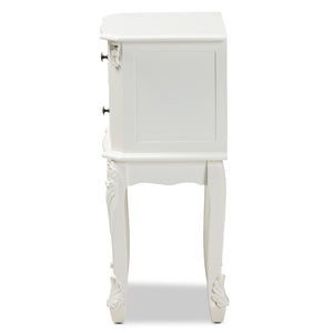 Baxton Studio Baxton Studio Sophisticated French White End Table with 2 Drawers for Elegant Living Space Storage HL7A-A110-2 DW ET