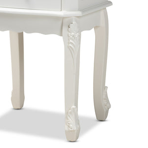 Baxton Studio Baxton Studio Sophisticated French White End Table with 2 Drawers for Elegant Living Space Storage HL7A-A110-2 DW ET