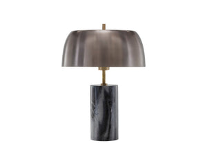Aludra Table Lamp - Grey Marble - Antique Silver 106979 Sunpan