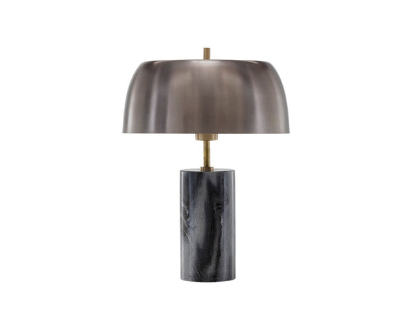 Aludra Table Lamp - Grey Marble - Antique Silver 106979 Sunpan
