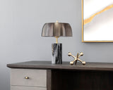 Aludra Table Lamp - Grey Marble - Antique Silver 106979 Sunpan