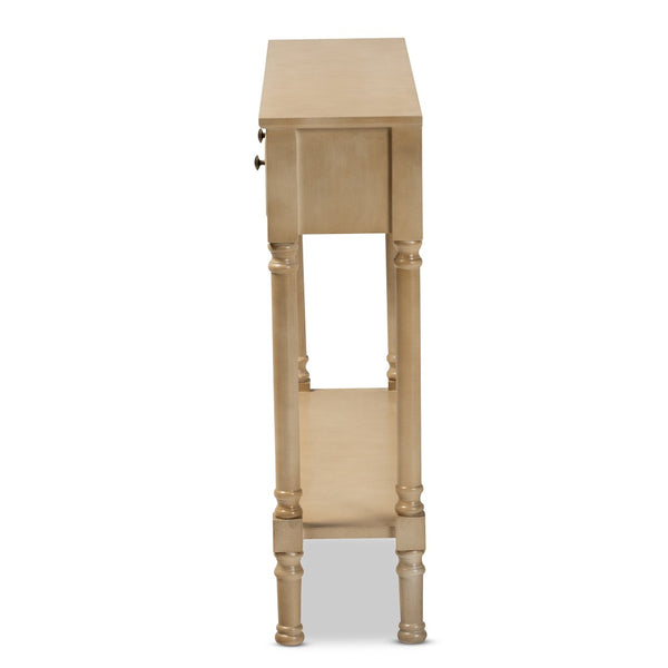 Baxton Studio Baxton Studio Classic Oak Brown 3-Drawer Entryway Console Table with Farmhouse Charm & Storage WERPL-01-Brown-Console