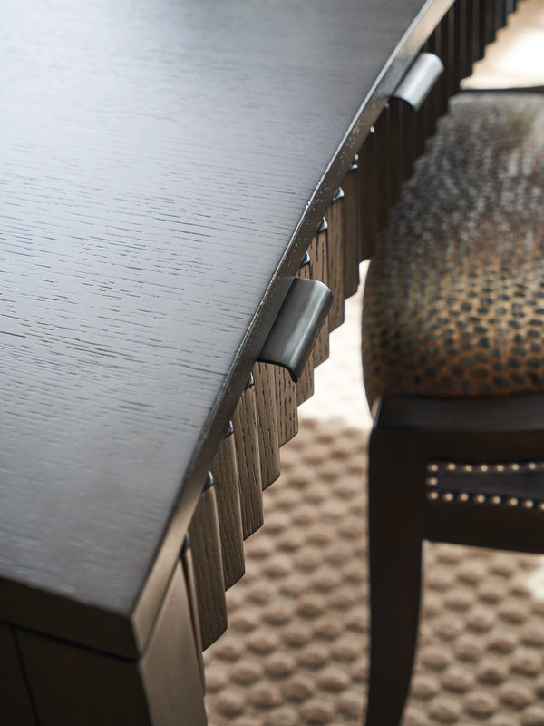 Lexington Sligh Jasper Writing Desk - Stylish Transitional Design With Storage, Dark Walnut Finish & Unique Details Dark Brown Wood 106-410