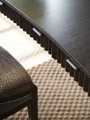 Lexington Sligh Jasper Writing Desk - Stylish Transitional Design With Storage, Dark Walnut Finish & Unique Details Dark Brown Wood 106-410