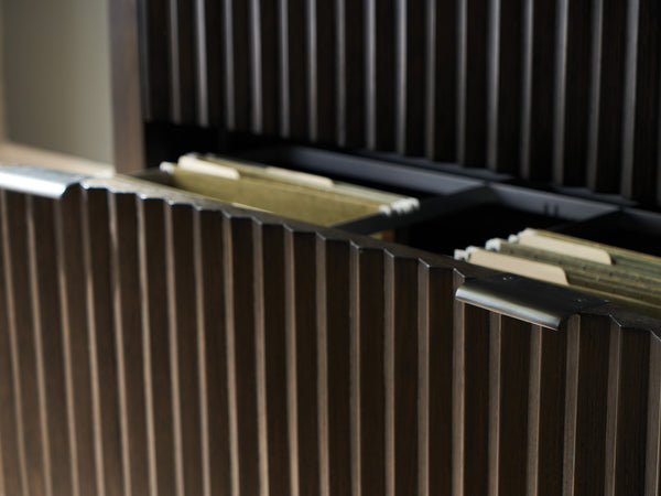 Lexington Sligh Jasper File Chest - Stylish Transitional Design With Two Locking Drawers For Legal & Letter Files Dark Brown Wood 106-450