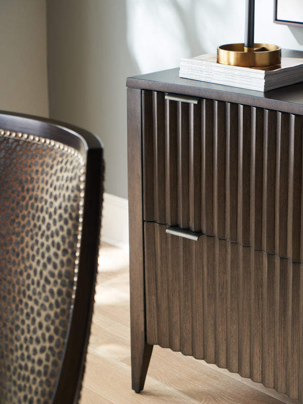 Lexington Sligh Jasper File Chest - Stylish Transitional Design With Two Locking Drawers For Legal & Letter Files Dark Brown Wood 106-450