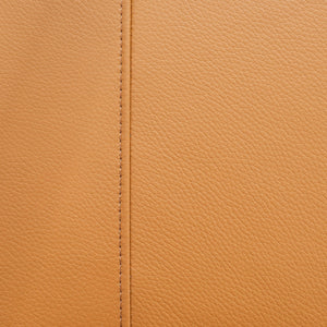 English Elm 94.5-Inch L-Shaped Genuine Leather Sectional Sofa With Right Chaise Lounge - Modern Tan Comfort W791S00021