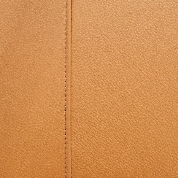 English Elm 94.5-Inch L-Shaped Genuine Leather Sectional Sofa With Right Chaise Lounge - Modern Tan Comfort W791S00021