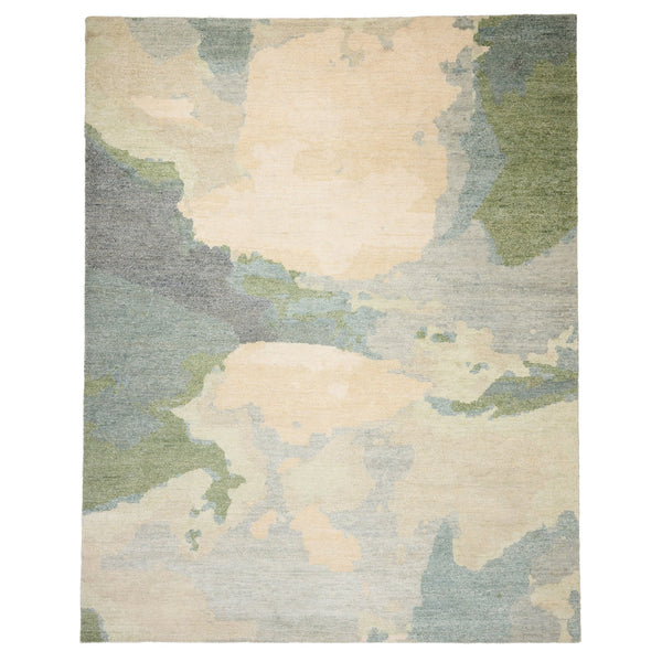 Capel Rugs Aquarelles Hand-knotted Area Rug Collection Inspired By French Impressionism For Timeless Elegance Verte, Gray 100% Silk Pile 1070rs09001200230