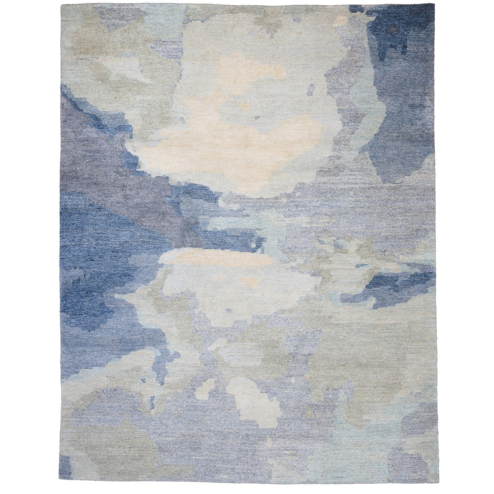 Capel Rugs Aquarelles Hand-knotted Area Rug Collection Inspired By French Impressionism For Timeless Elegance Bleu, Gray 100% Silk Pile 1070rs09001200440