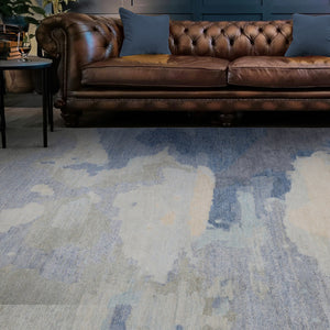 Capel Rugs Aquarelles Hand-knotted Area Rug Collection Inspired By French Impressionism For Timeless Elegance Bleu, Gray 100% Silk Pile 1070rs09001200440