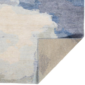 Capel Rugs Aquarelles Hand-knotted Area Rug Collection Inspired By French Impressionism For Timeless Elegance Bleu, Gray 100% Silk Pile 1070rs09001200440