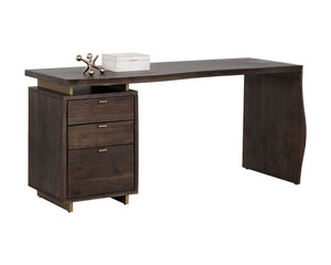 Lewis Desk - Dark Brown 107009 Sunpan