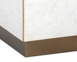 Daines End Table - White Marble 107023 Sunpan