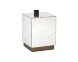 Daines End Table - White Marble 107023 Sunpan