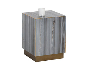 Daines End Table - Grey Marble 107024 Sunpan