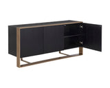 Dalton Sideboard - Antique Brass - Black 107056 Sunpan