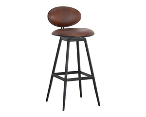 Ember Swivel Barstool - Bravo Cognac 107065 Sunpan