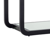 Ambretta Bookcase - Small - Black / Smoke Grey 107075 Sunpan