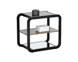 Ambretta Side Table - Black / Smoke Grey 107081 Sunpan