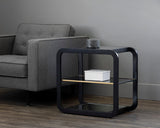 Ambretta Side Table - Black / Smoke Grey 107081 Sunpan