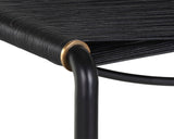 Riz Stool - Black Leather 107086 Sunpan