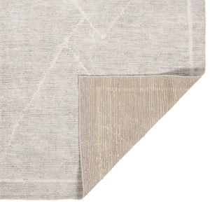 Capel Rugs Graylen Luxurious Hand-knotted Silk Rug With Modern Linear Design For Elegant Home Interiors Grey Stone, Ivory 100% Silk Pile 1071rs07060906300