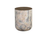 Diaz End Table - Marble Look - Antique Brass 107199 Sunpan