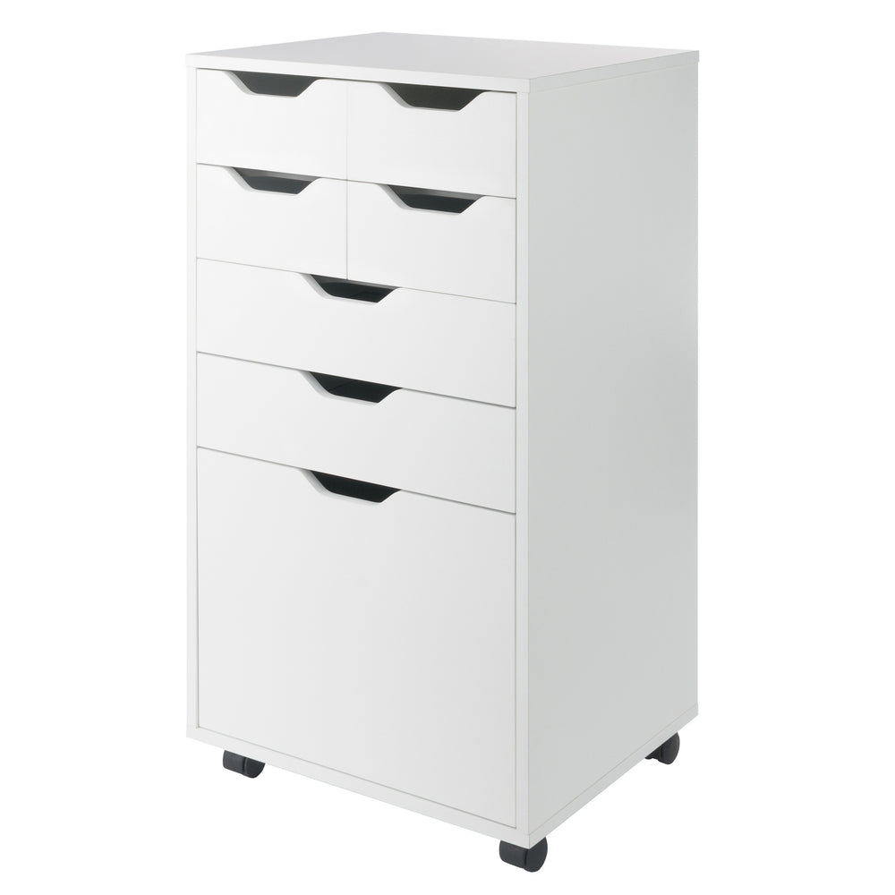 Winsome Wood Halifax Multi-storage Mobile Cabinet With Bins & Drawers - Versatile Organizer For Any Space White Composite Wood 10719-winsome-wood
