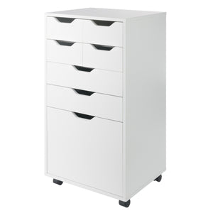 Winsome Wood Halifax Multi-storage Mobile Cabinet With Bins & Drawers - Versatile Organizer For Any Space White Composite Wood 10719-winsome-wood