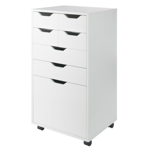 Winsome Wood Halifax Multi-storage Mobile Cabinet With Bins & Drawers - Versatile Organizer For Any Space White Composite Wood 10719-winsome-wood