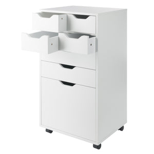 Winsome Wood Halifax Multi-storage Mobile Cabinet With Bins & Drawers - Versatile Organizer For Any Space White Composite Wood 10719-winsome-wood