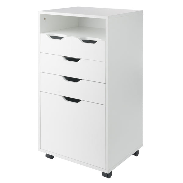 Winsome Wood Halifax Multi-storage Mobile Cabinet With Bins & Drawers - Versatile Organizer For Any Space White Composite Wood 10719-winsome-wood