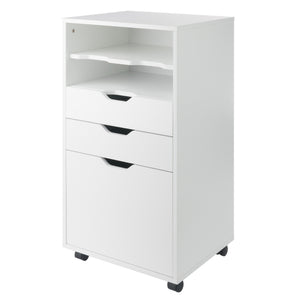 Winsome Wood Halifax Multi-storage Mobile Cabinet With Bins & Drawers - Versatile Organizer For Any Space White Composite Wood 10719-winsome-wood