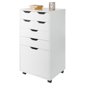 Winsome Wood Halifax Multi-storage Mobile Cabinet With Bins & Drawers - Versatile Organizer For Any Space White Composite Wood 10719-winsome-wood