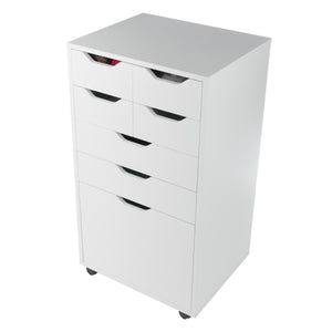 Winsome Wood Halifax Multi-storage Mobile Cabinet With Bins & Drawers - Versatile Organizer For Any Space White Composite Wood 10719-winsome-wood