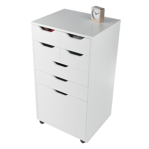 Winsome Wood Halifax Multi-storage Mobile Cabinet With Bins & Drawers - Versatile Organizer For Any Space White Composite Wood 10719-winsome-wood