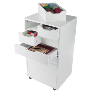 Winsome Wood Halifax Multi-storage Mobile Cabinet With Bins & Drawers - Versatile Organizer For Any Space White Composite Wood 10719-winsome-wood